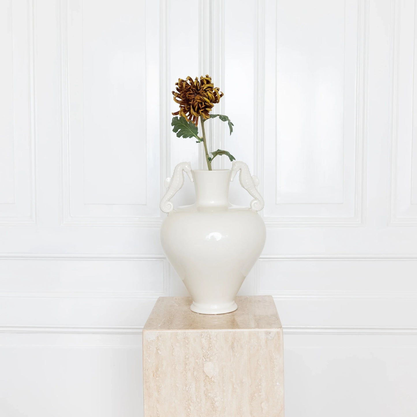 Semi-Cactus Dahlia Flower Brown