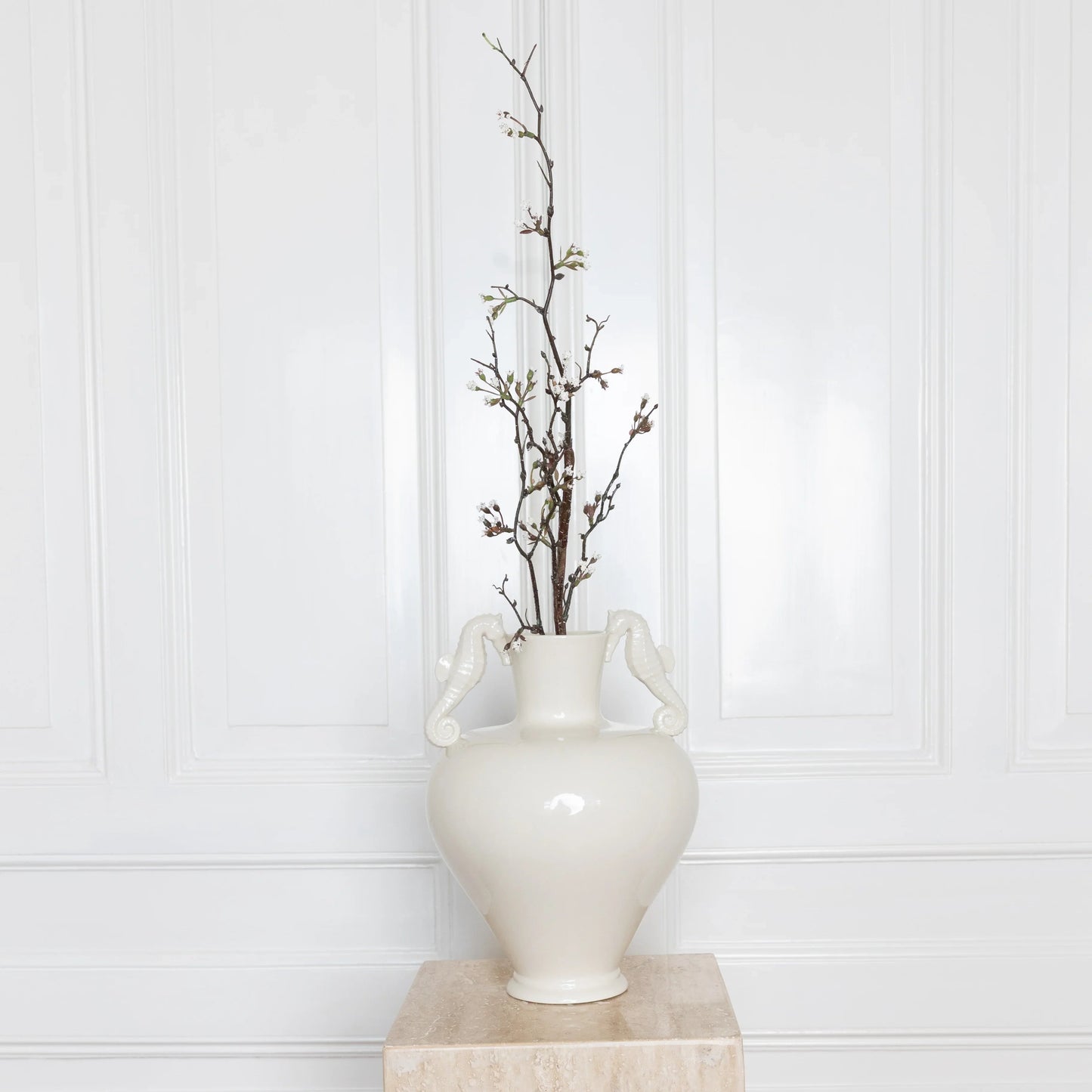 White Cherry Blossom Branch