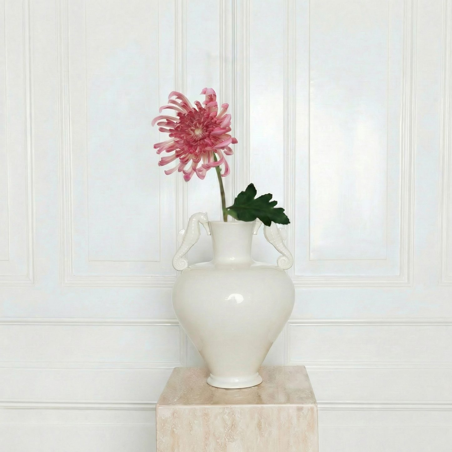 Luxury dark pink Chrysanthemum flower - High-end silk floral stem - Atelier Verden