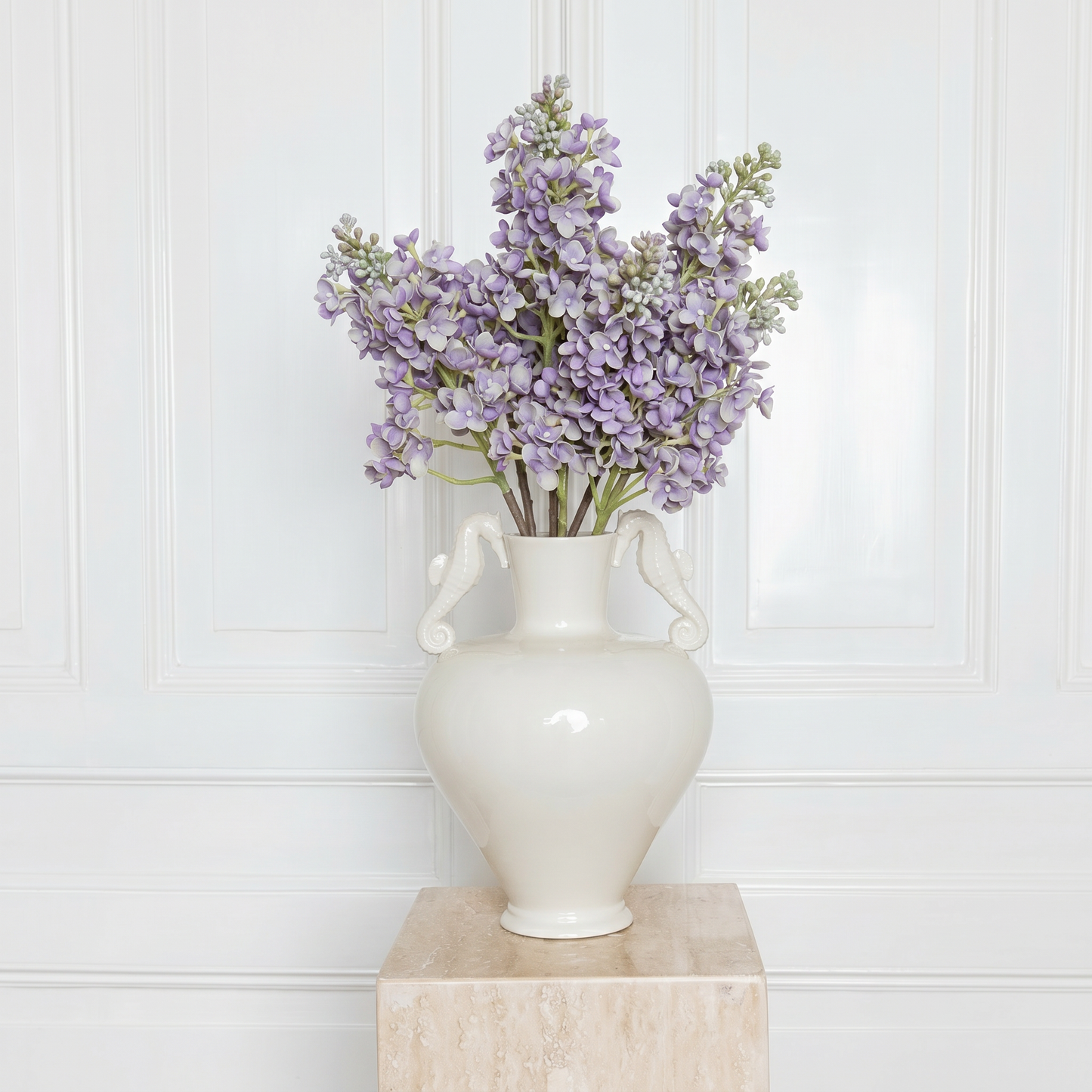 Realistic lavender Lilac flower stem - Luxury silk syringa blossom - Atelier Verden