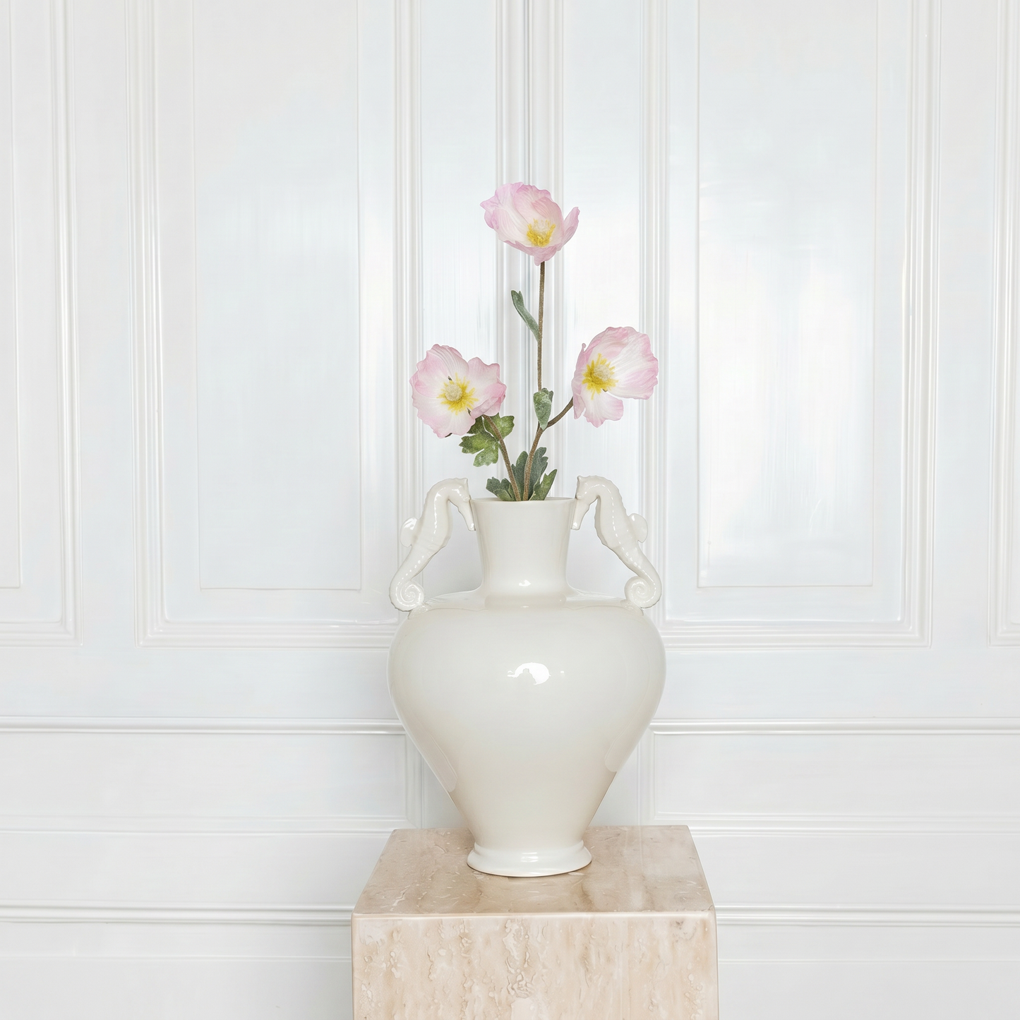 Delicate pink silk Poppy flower - Realistic artificial wildflower - Atelier Verden