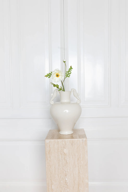 Large Poppy Flower White