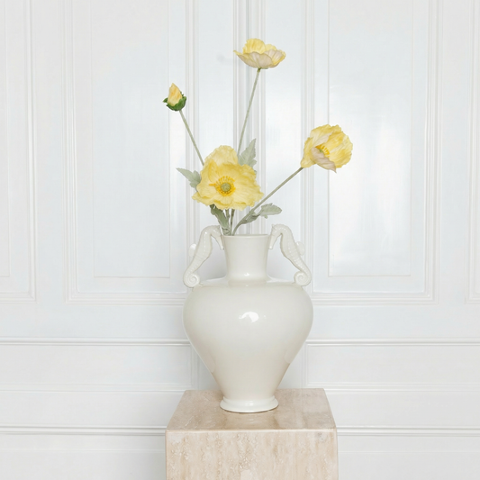 Butter yellow poppy flower