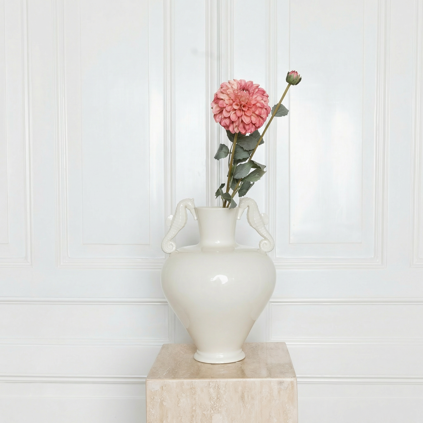 Dahlia Flower Two-Headed Pink