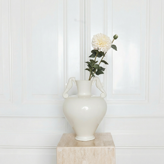 Dahlia Flower Two-headed Cream