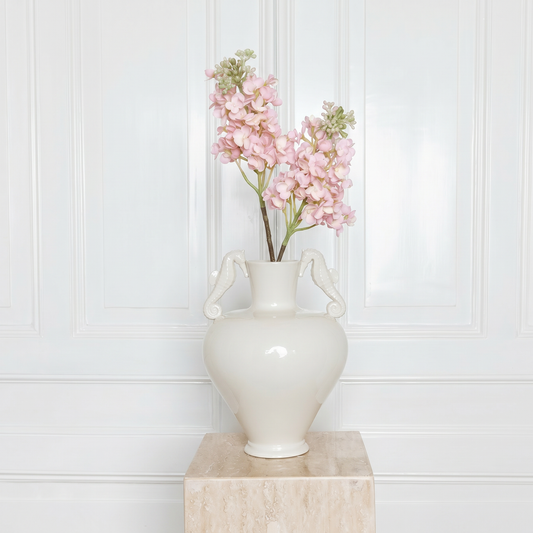Delicate pink Lilac flower stem - Realistic silk syringa blossom - Atelier Verden