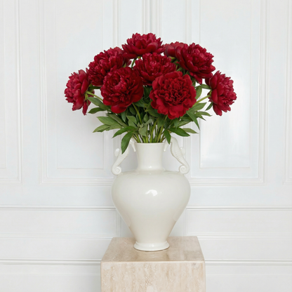 Medium Peony Flower Red