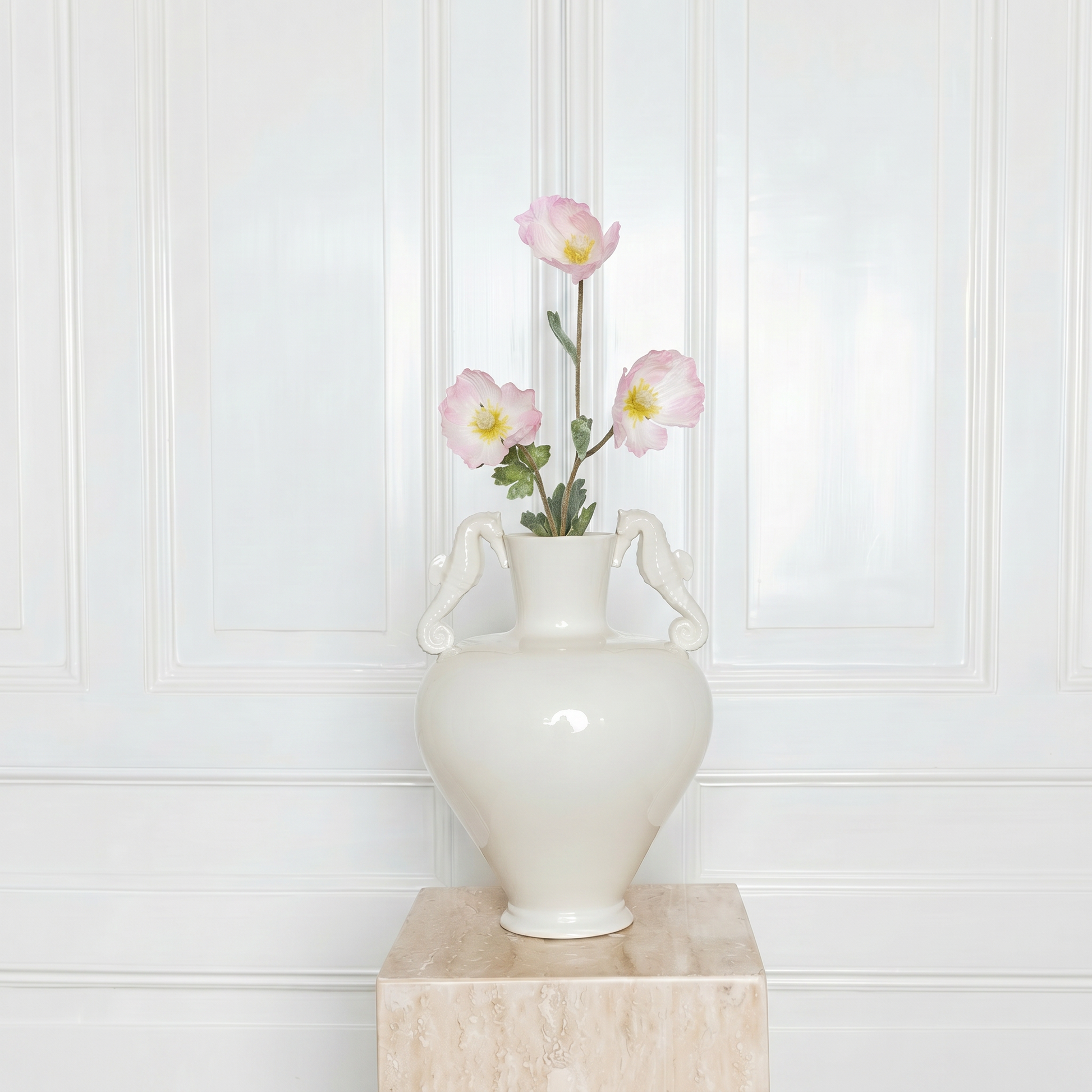 Delicate pink silk Poppy flower - Realistic artificial wildflower - Atelier Verden
