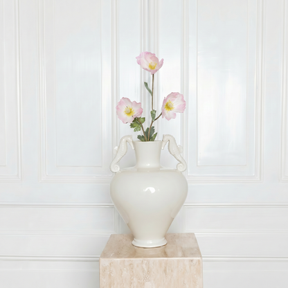 Delicate pink silk Poppy flower - Realistic artificial wildflower - Atelier Verden