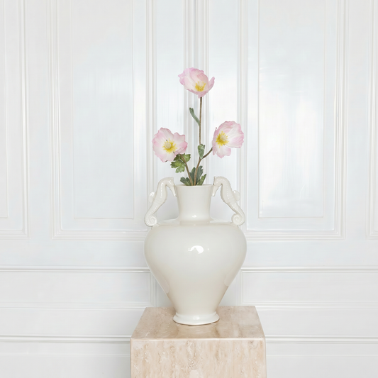 Delicate pink silk Poppy flower - Realistic artificial wildflower - Atelier Verden