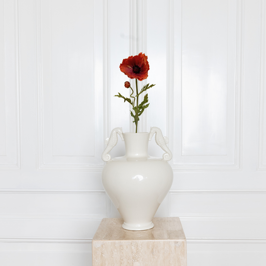 Large Poppy Flower Dark Orange