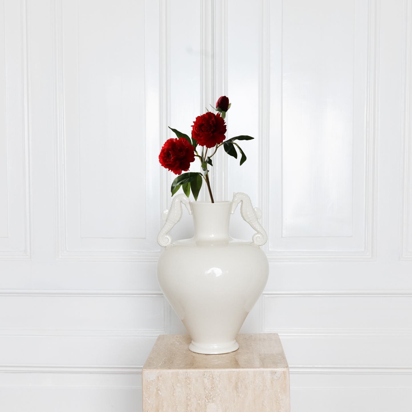 Three-headed peony flower Red